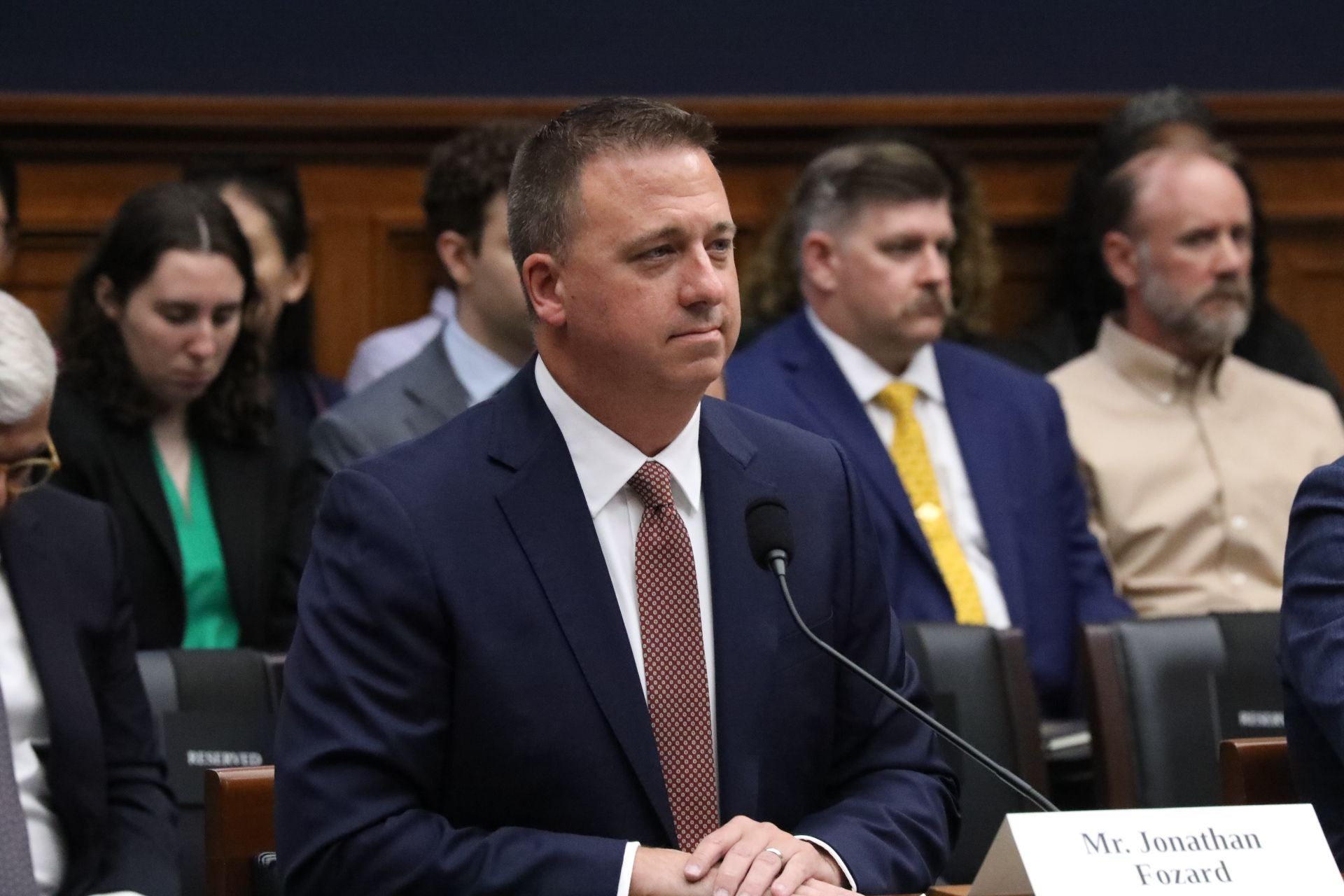 Photo of Jonathan Fozard testifying before a House subcommittee